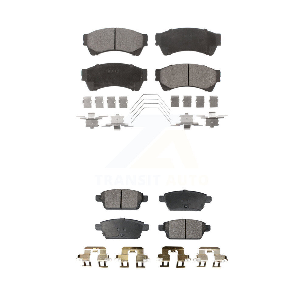 Semi-Metallic Brake Pad Front Rear Kit For Ford Fusion Mazda 6 Lincoln MKZ Milan