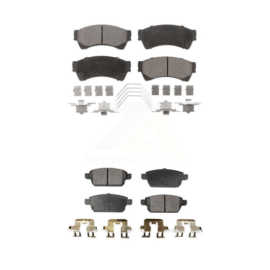Semi-Metallic Brake Pad Front Rear Kit For Ford Fusion Mazda 6 Lincoln MKZ Milan