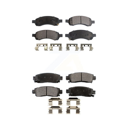 Semi-Metallic Brake Pads Front Rear Kit For GMC Acadia Buick Enclave Chevrolet