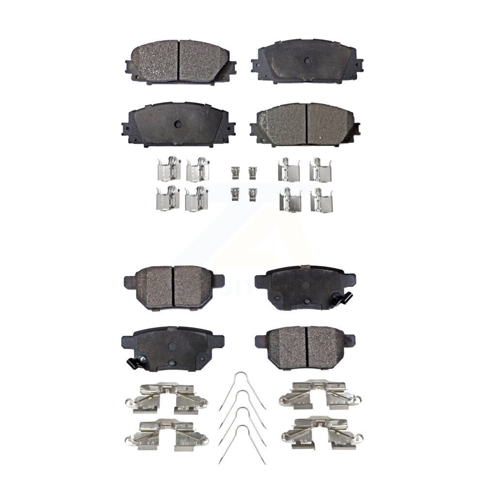 Semi-Metallic Brake Pads Front Rear Kit For Toyota Yaris