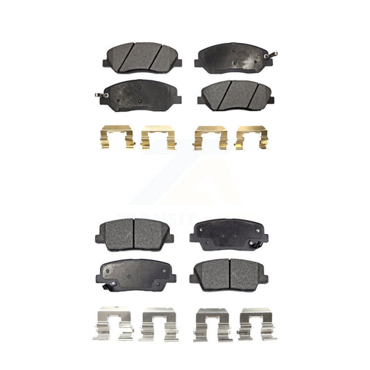 Semi-Metallic Brake Pads Front Rear Kit For Kia Sedona Hyundai Entourage Genesis