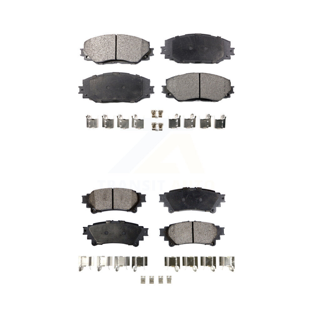 Semi-Metallic Brake Pads Front Rear Kit For 2012-2018 Toyota Prius V