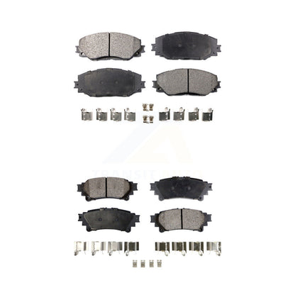 Semi-Metallic Brake Pads Front Rear Kit For 2012-2018 Toyota Prius V