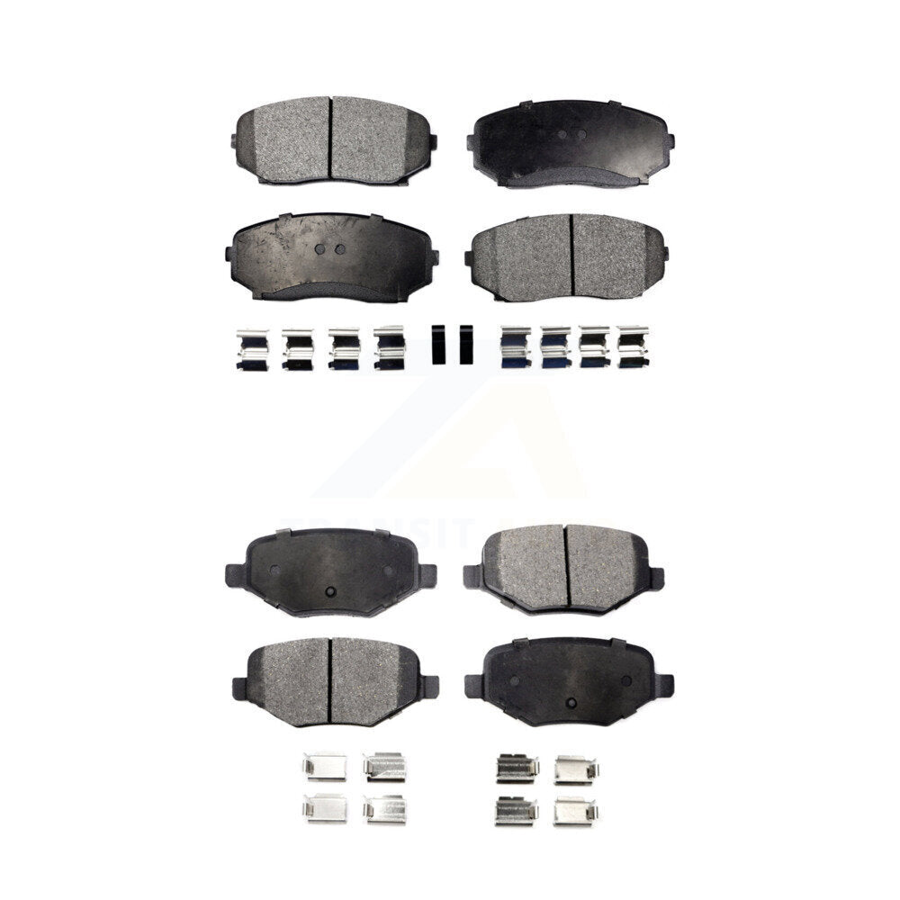 Semi-Metallic Brake Pads Front Rear Kit For Ford Edge Lincoln MKX