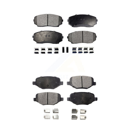 Semi-Metallic Brake Pads Front Rear Kit For Ford Edge Lincoln MKX