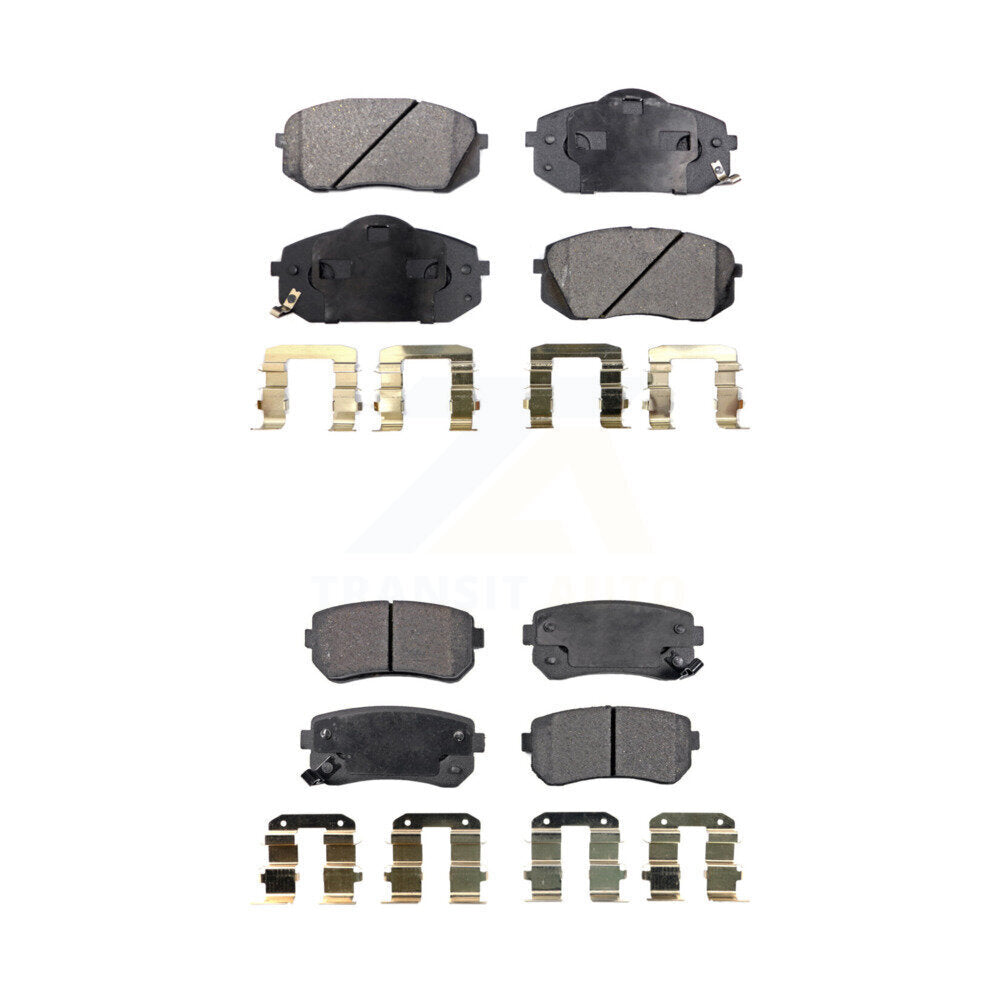 Semi-Metallic Brake Pads Front Rear Kit For Hyundai Tucson Kia Sportage Cadenza