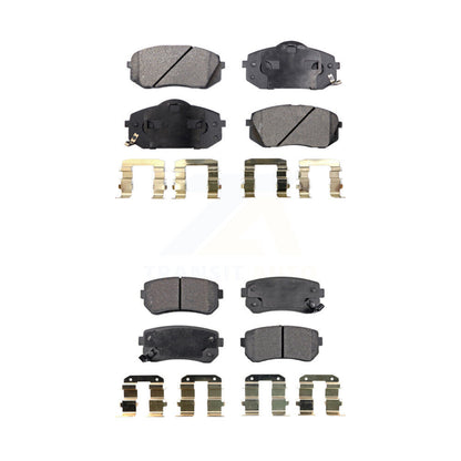 Semi-Metallic Brake Pads Front Rear Kit For Hyundai Tucson Kia Sportage Cadenza