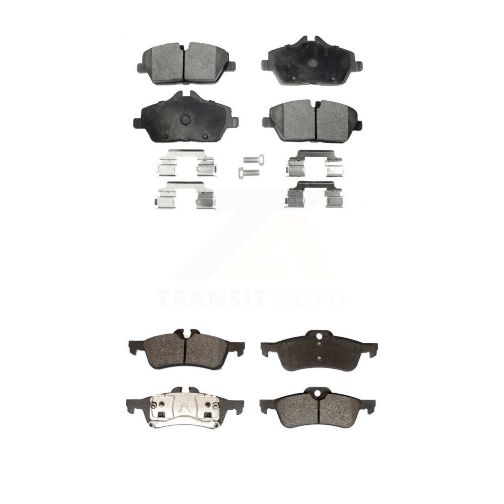 Semi-Metallic Brake Pads Front Rear Kit For 2007-2008 Mini Cooper Convertible