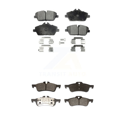 Semi-Metallic Brake Pads Front Rear Kit For 2007-2008 Mini Cooper Convertible