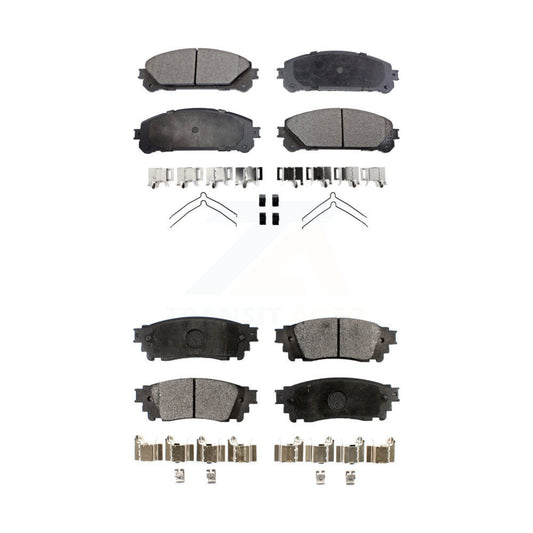 Semi-Metallic Brake Pads Front Rear Kit For Lexus Toyota Camry NX300 NX200t