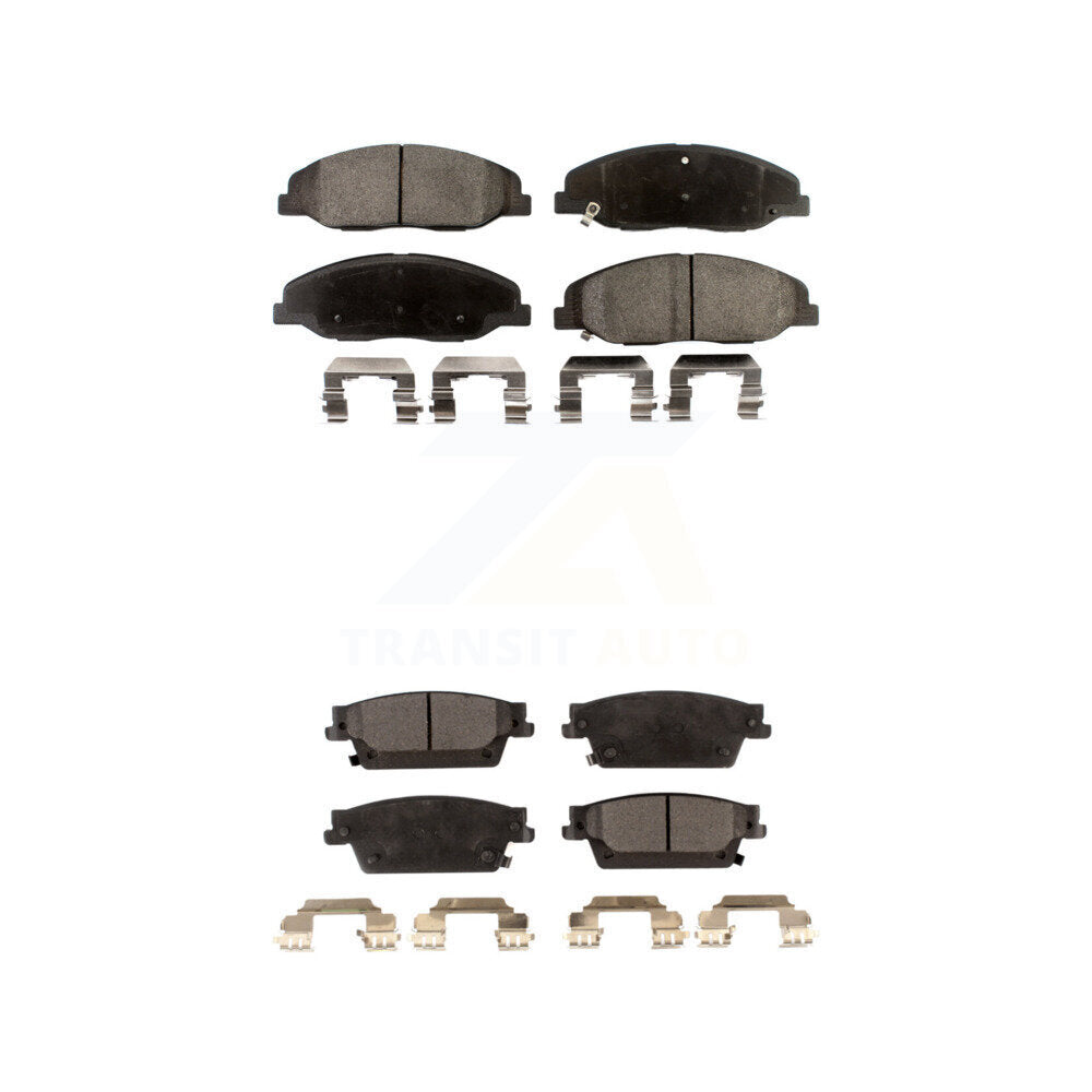 Semi-Metallic Brake Pads Front Rear Kit For Cadillac STS With Performance Brakes
