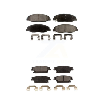 Semi-Metallic Brake Pads Front Rear Kit For Cadillac STS With Performance Brakes