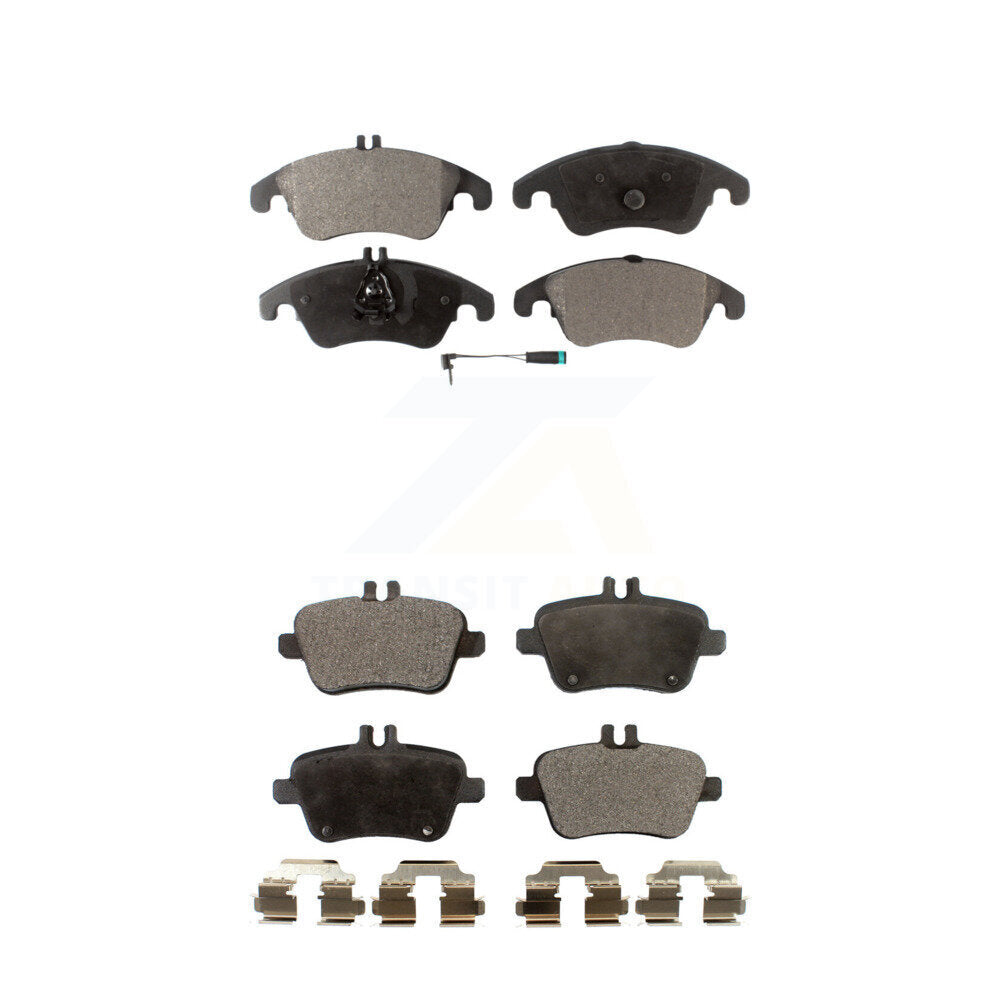 Semi-Metallic Brake Pads Front Rear Kit For Mercedes-Benz SLK350 SLC300 SLK250
