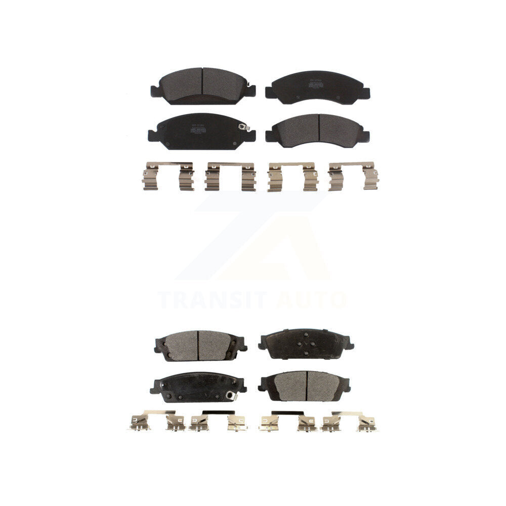 Semi-Metallic Brake Pads Front Rear Kit For GMC Chevrolet Sierra 1500 Silverado