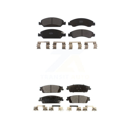 Semi-Metallic Brake Pads Front Rear Kit For GMC Chevrolet Sierra 1500 Silverado