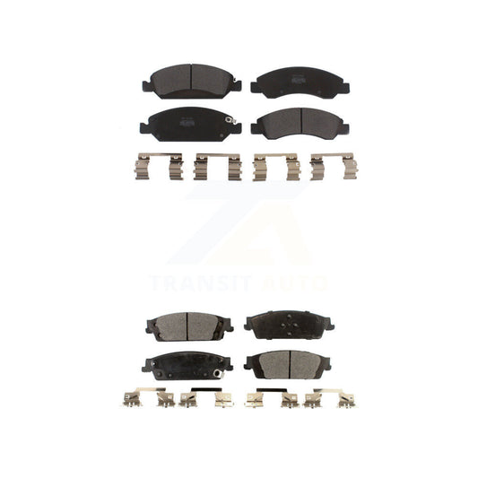 Semi-Metallic Brake Pads Front Rear Kit For GMC Chevrolet Sierra 1500 Silverado