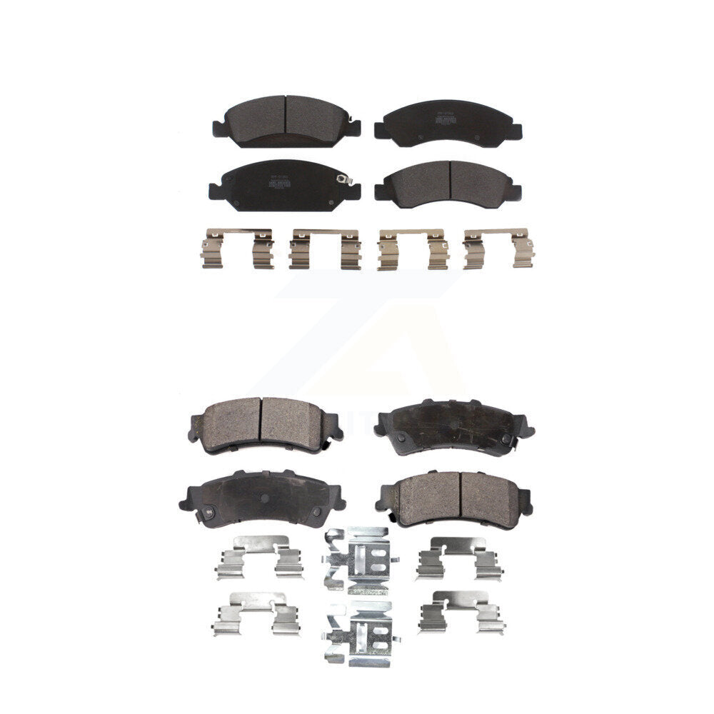 Semi-Metallic Brake Pads Front Rear Kit For Chevrolet GMC Silverado 1500 Sierra