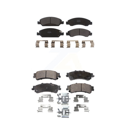 Semi-Metallic Brake Pads Front Rear Kit For Chevrolet GMC Silverado 1500 Sierra