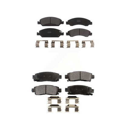 Semi-Metallic Brake Pads Front Rear Kit For Cadillac XTS