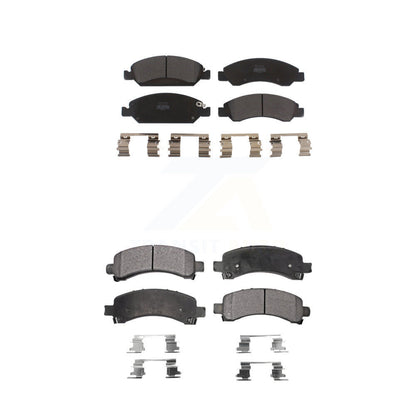 Semi-Metallic Brake Pads Front Rear Kit For Chevrolet Express 1500 GMC Savana