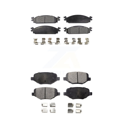 Semi-Metallic Brake Pads Front Rear Kit For 2009-2010 Lincoln MKS