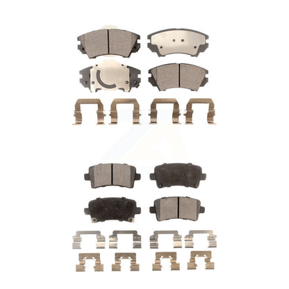 Semi-Metallic Brake Pads Front Rear Kit For Saab 9-5
