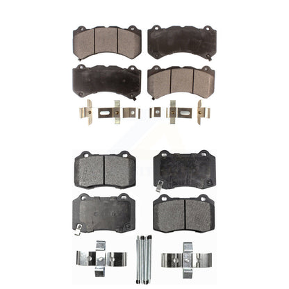 Semi-Metallic Brake Pads Front Rear Kit For Dodge Charger Challenger Chevrolet