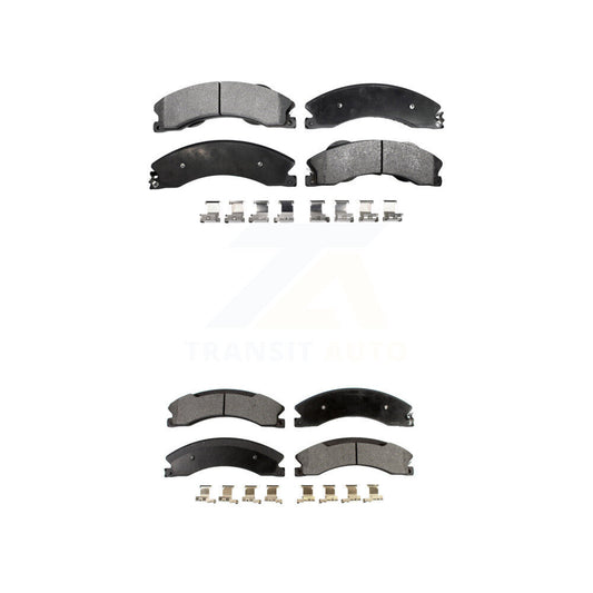 Semi-Metallic Brake Pads Front Rear Kit For Nissan NV2500 TITAN XD NV3500 NV1500