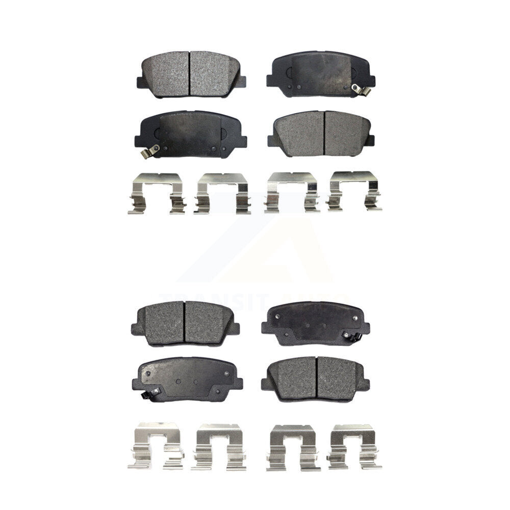 Semi-Metallic Brake Pads Front Rear Kit For Hyundai Genesis Coupe