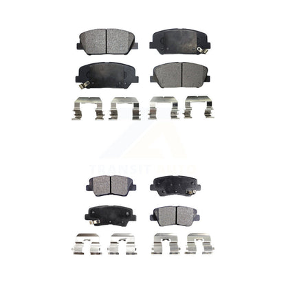 Semi-Metallic Brake Pad Front Rear Kit For 2013-2015 Kia Optima Hyundai Veloster