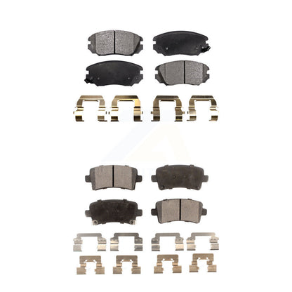 Semi-Metallic Brake Pads Front Rear Kit For Chevrolet Buick Malibu Impala Regal