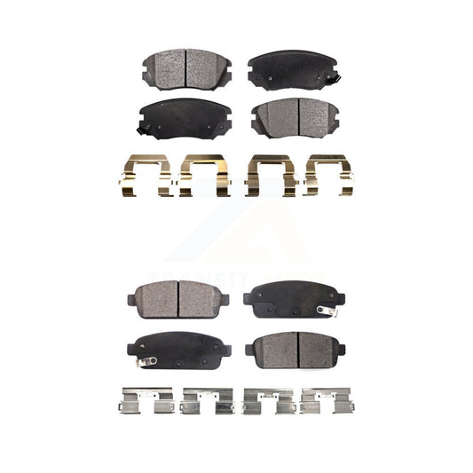 Semi-Metallic Brake Pads Front Rear Kit For Cadillac ELR Buick Cascada