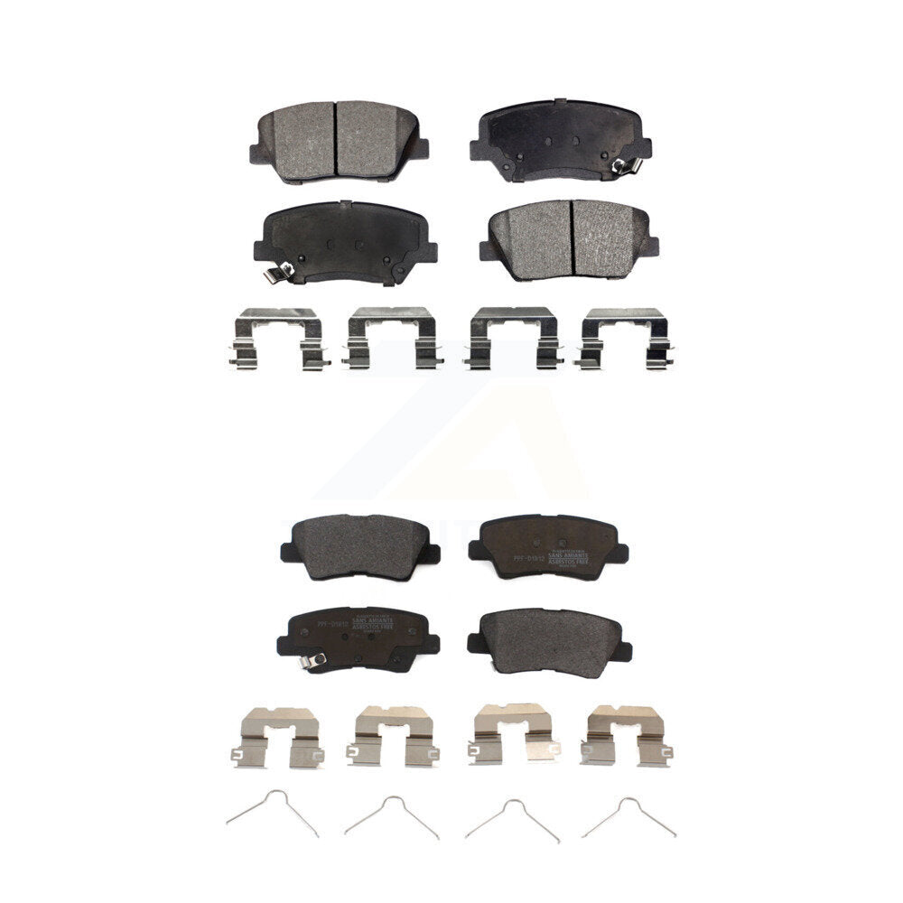Semi-Metallic Brake Pads Front Rear Kit For Kia Rondo With Manual Parking