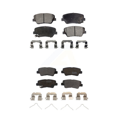 Semi-Metallic Brake Pads Front Rear Kit For Kia Rondo With Manual Parking
