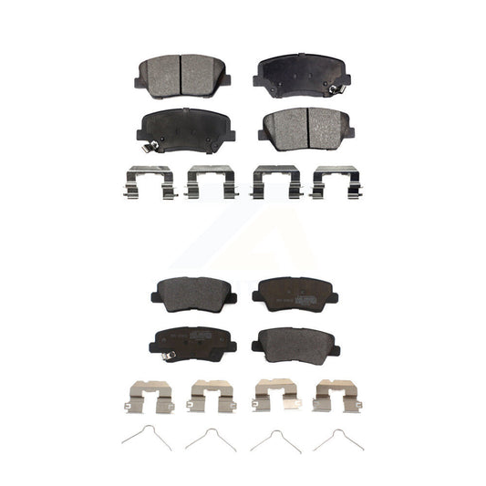 Semi-Metallic Brake Pads Front Rear Kit For Kia Rondo With Manual Parking