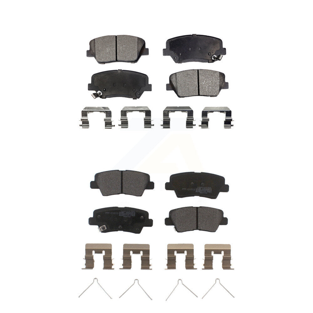 Semi-Metallic Brake Pad Front Rear Kit For Kia Rondo With Electric Parking