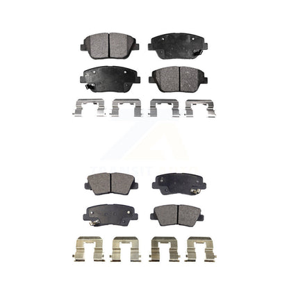Semi-Metallic Brake Pads Front Rear Kit For Hyundai Sonata Kia Optima