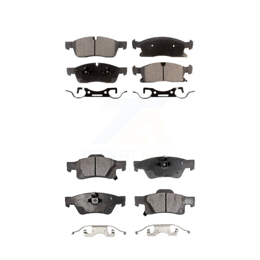 Semi-Metallic Brake Pads Front Rear Kit For Dodge Durango Jeep Grand Cherokee WK
