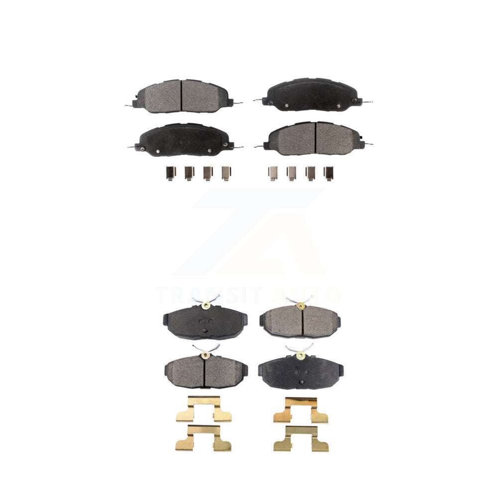 Semi-Metallic Brake Pads Front Rear Kit For Ford Mustang Avanti