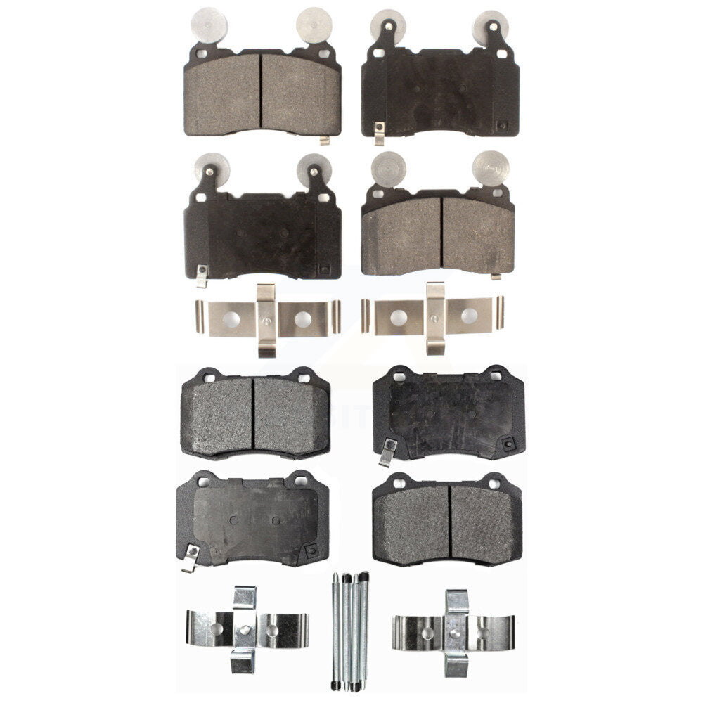 Semi-Metallic Brake Pads Front Rear Kit For Chevrolet Camaro SS