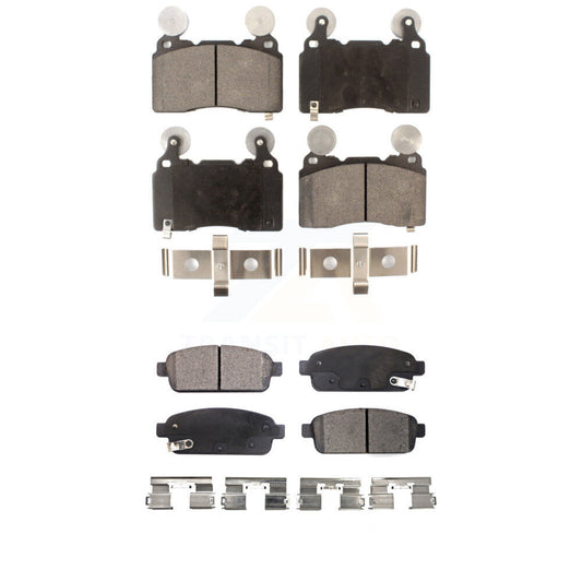 Semi-Metallic Brake Pads Front Rear Kit For Cadillac ELR With Performance Brakes
