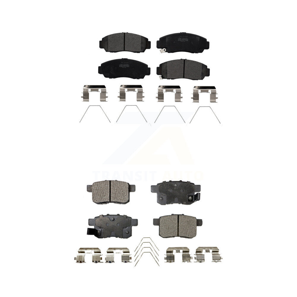 Semi-Metallic Brake Pads Front Rear Kit For Honda Accord Acura TSX