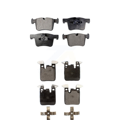 Semi-Metallic Brake Pads Front Rear Kit For 2012 BMW 328i Sedan with 2.0L