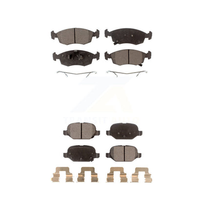 Semi-Metallic Brake Pads Front Rear Kit For Fiat 500