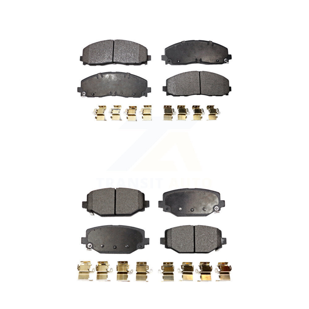 Semi-Metallic Brake Pads Front Rear Kit For Dodge Grand Caravan Journey Chrysler