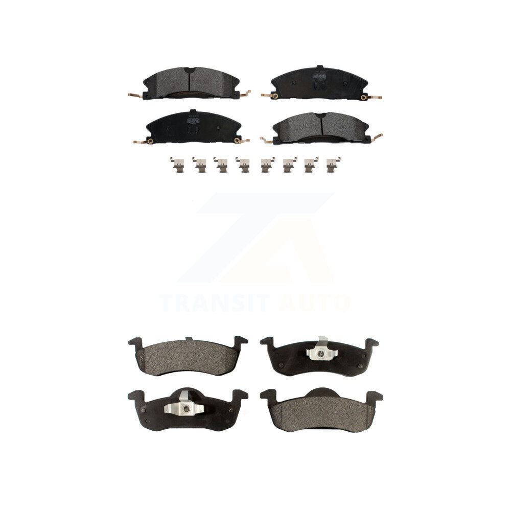 Semi-Metallic Brake Pads Front Rear Kit For Lincoln MKT