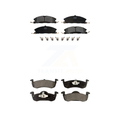 Semi-Metallic Brake Pads Front Rear Kit For Lincoln MKT