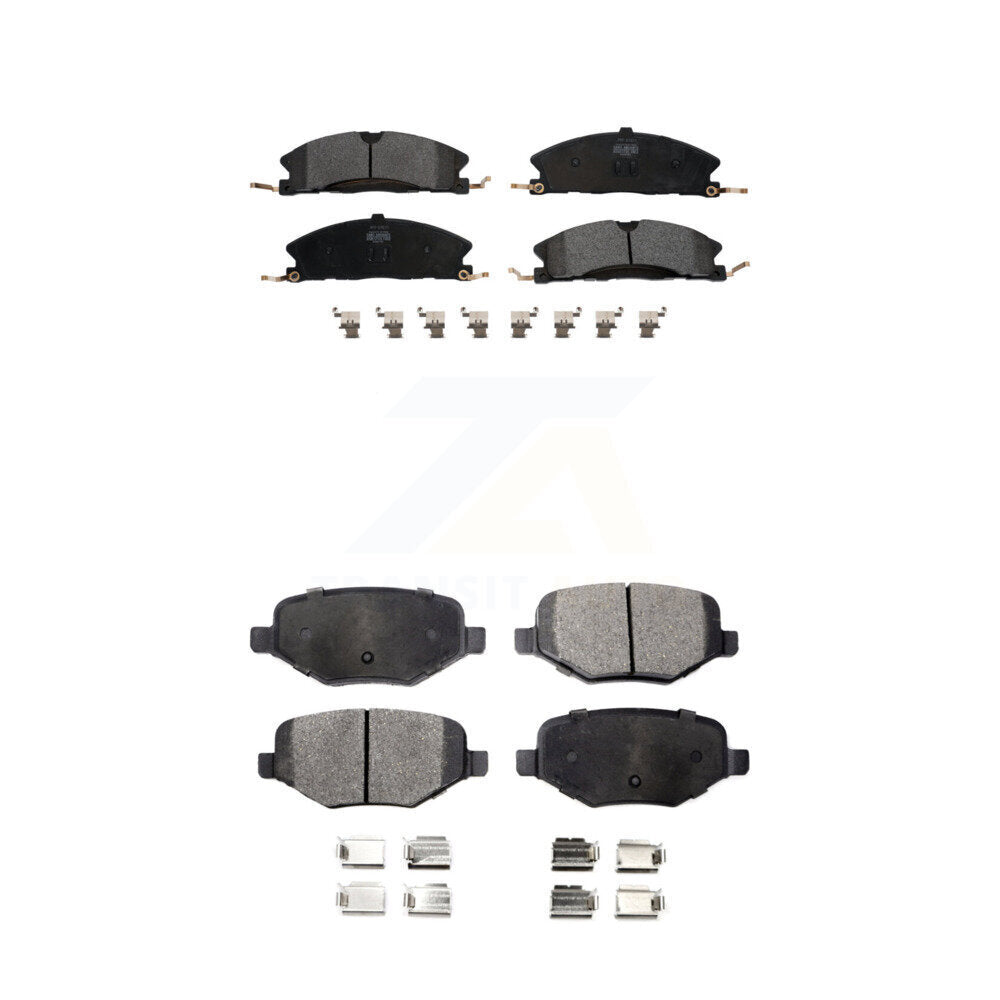 Semi-Metallic Brake Pad Front Rear Kit For Ford Explorer Police Interceptor Flex
