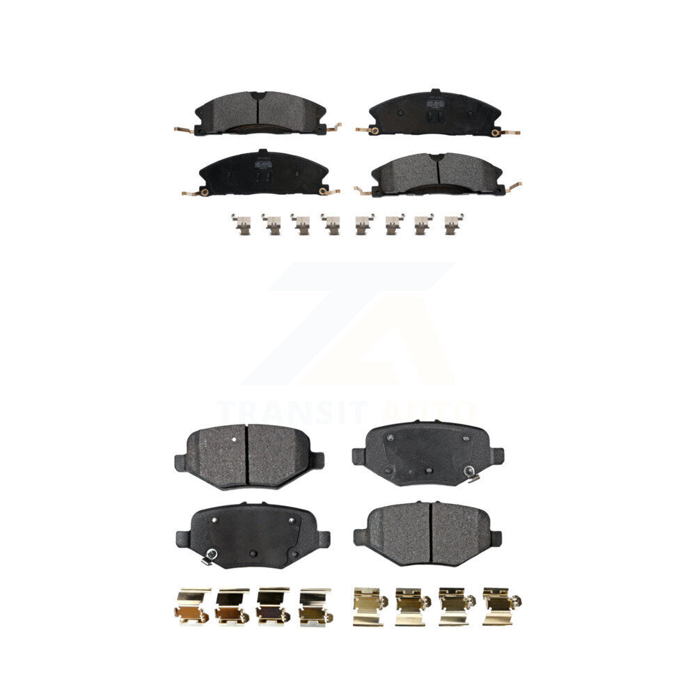 Semi-Metallic Brake Pads Front Rear Kit For Ford Explorer Flex Taurus Police MKS