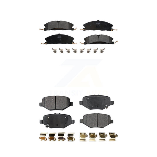 Semi-Metallic Brake Pads Front Rear Kit For Ford Explorer Flex Taurus Police MKS